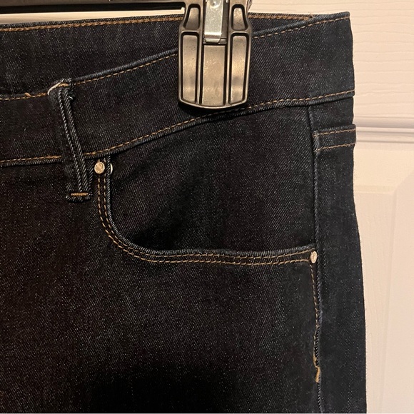 White House Black Market The Sculpt Skinny Flare Dark Wash High Rise Jeans - Picture 13 of 14